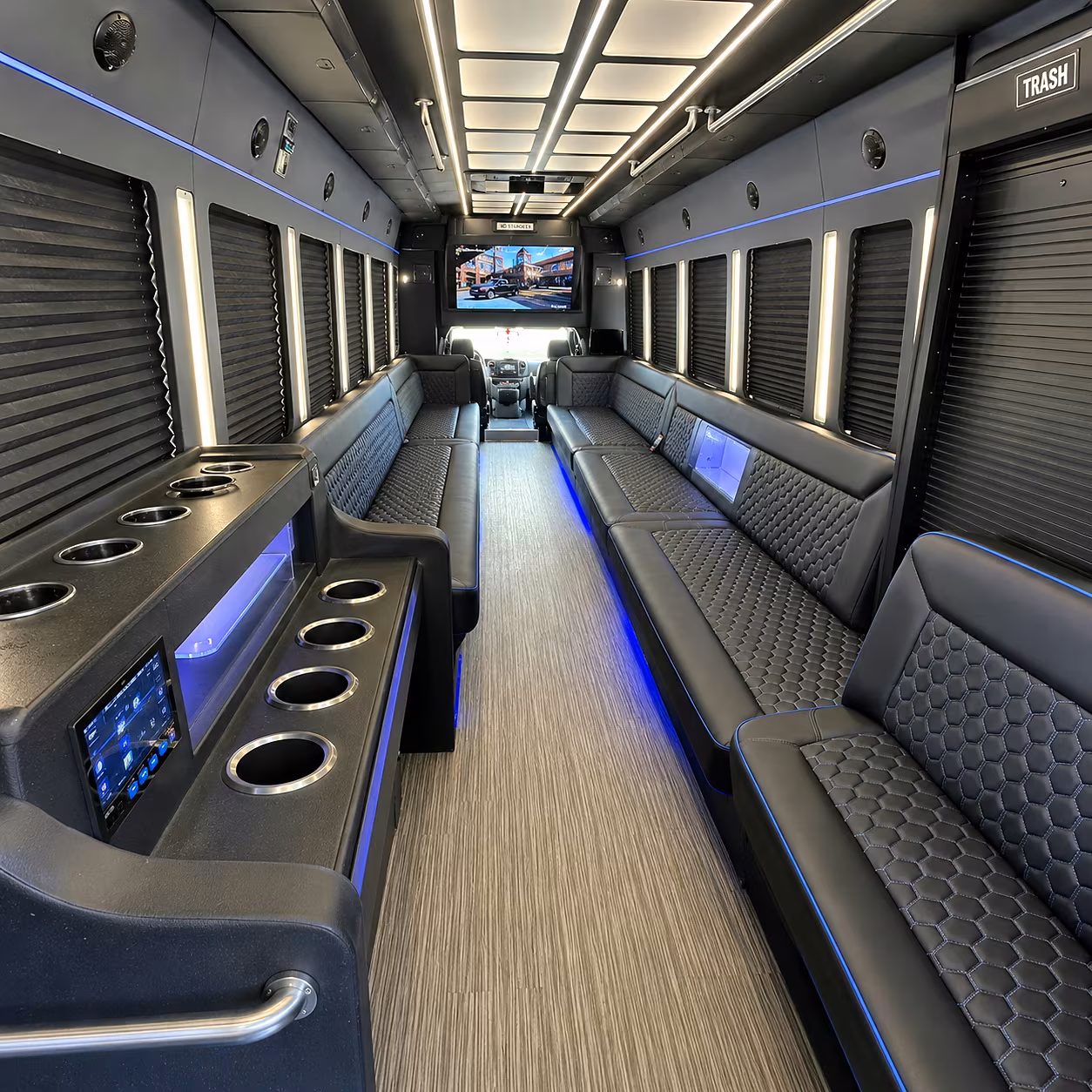 Anchorage Bachelor & Bachelorette Transportation party bus interior