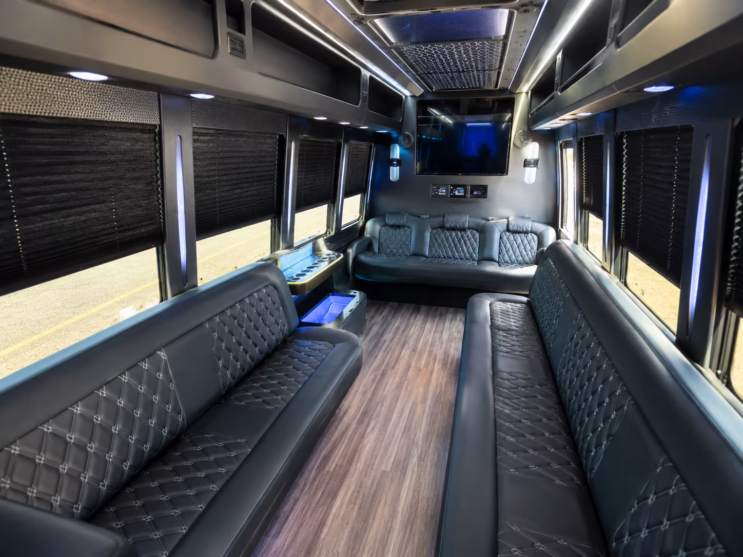 Anchorage Birthday, Sweet 16, & Quinceañera Transportation party bus exterior