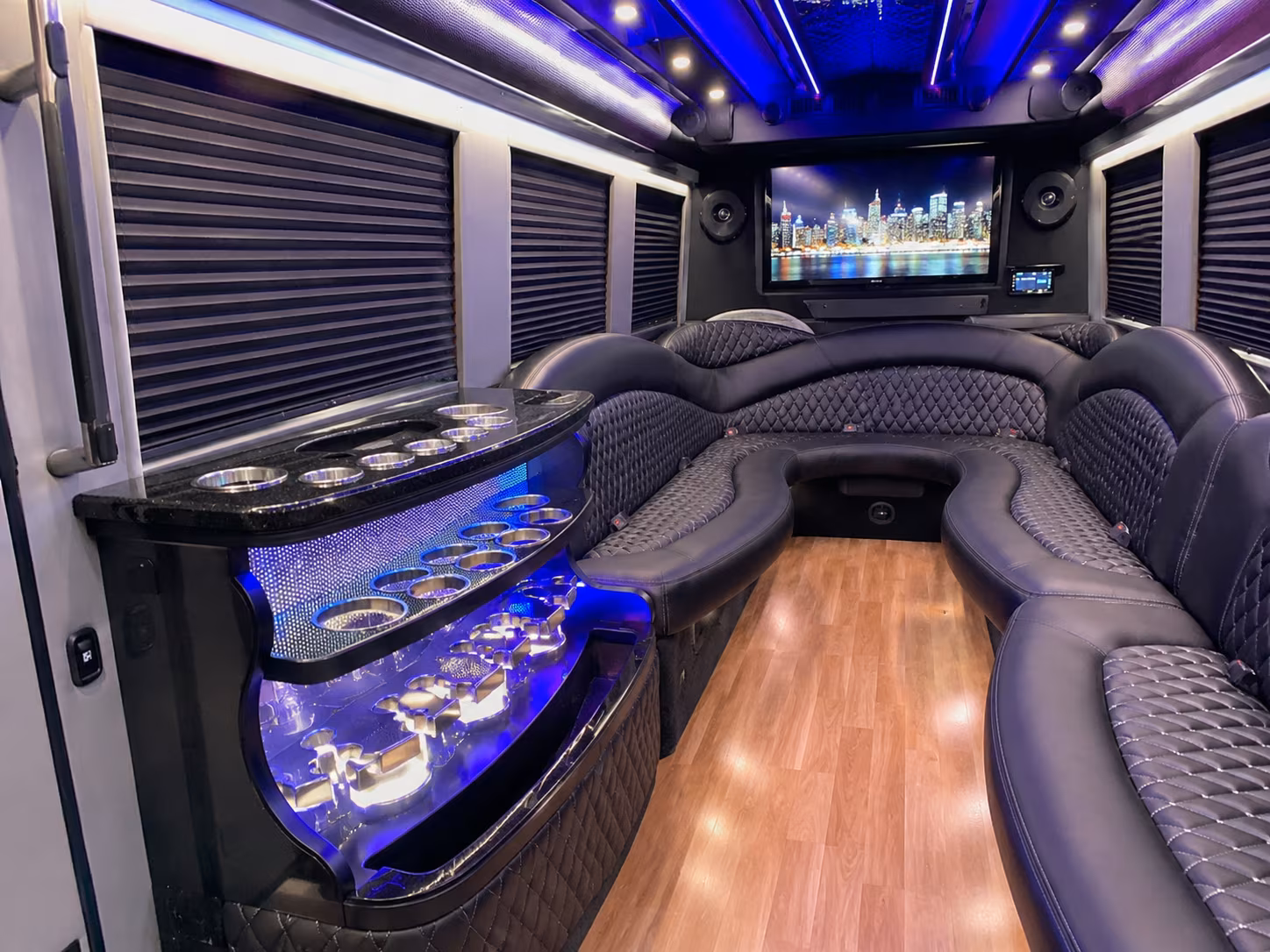 Anchorage Birthday, Sweet 16, & Quinceañera Transportation party bus exterior
