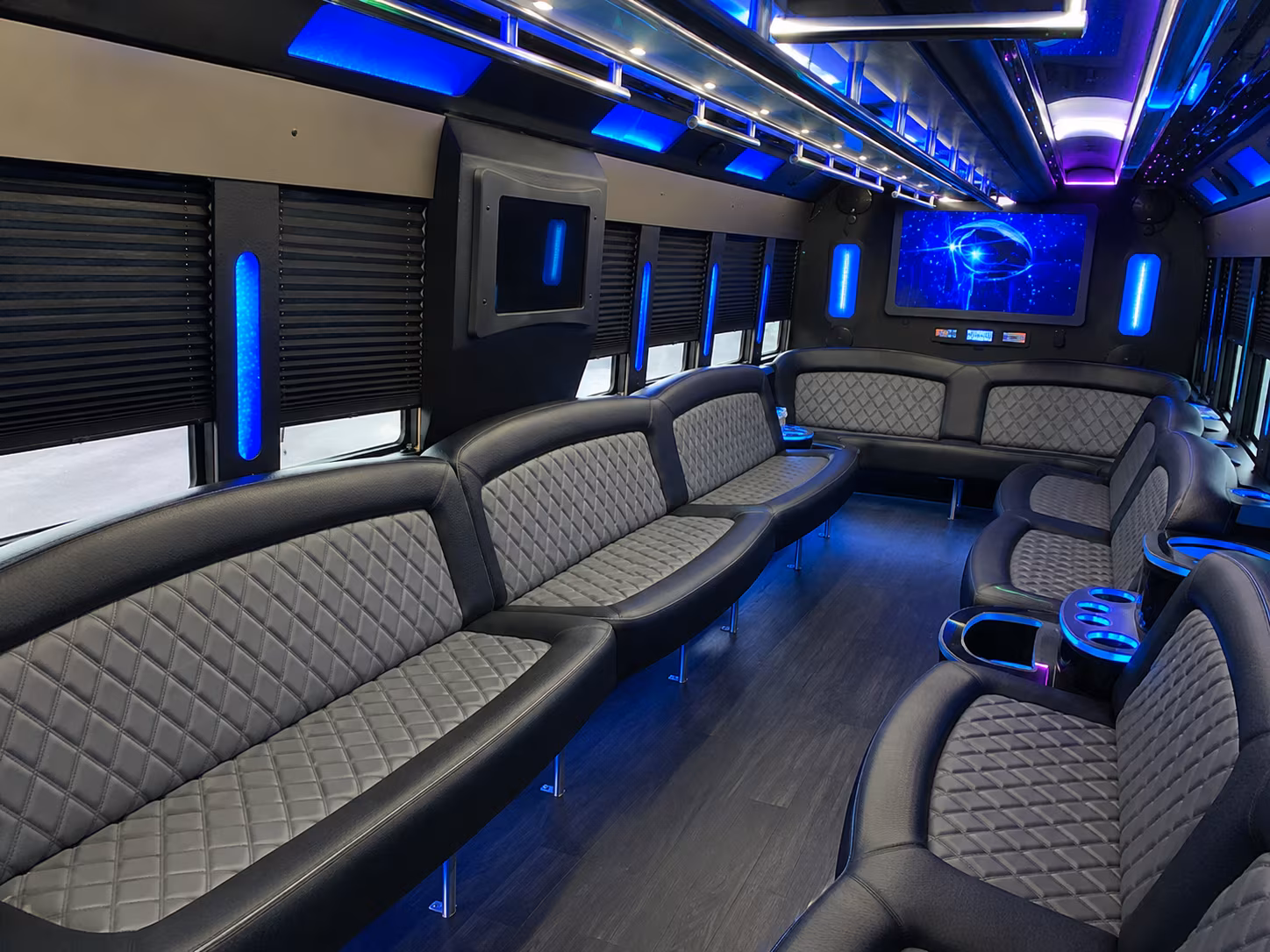 Anchorage Prom & Homecoming Transportation party bus interior