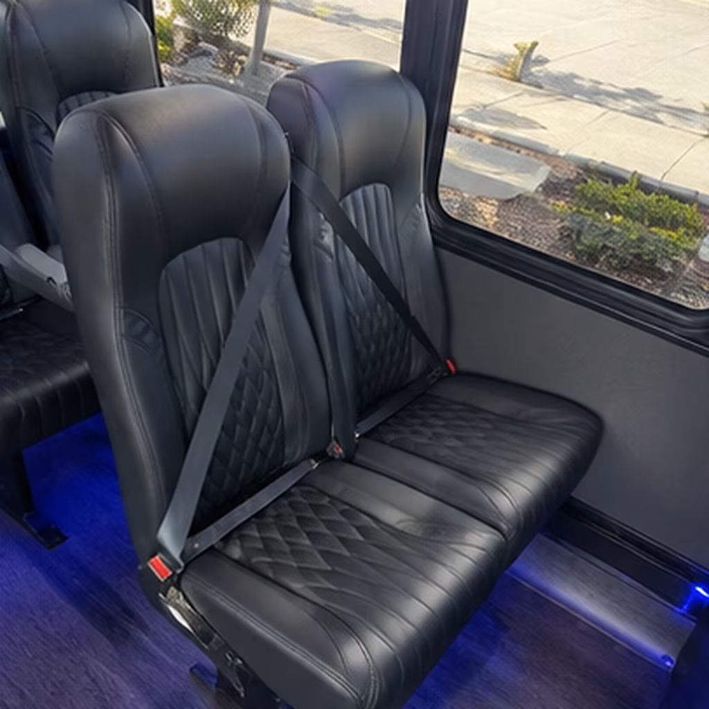 Anchorage School Event Transportation party bus interior
