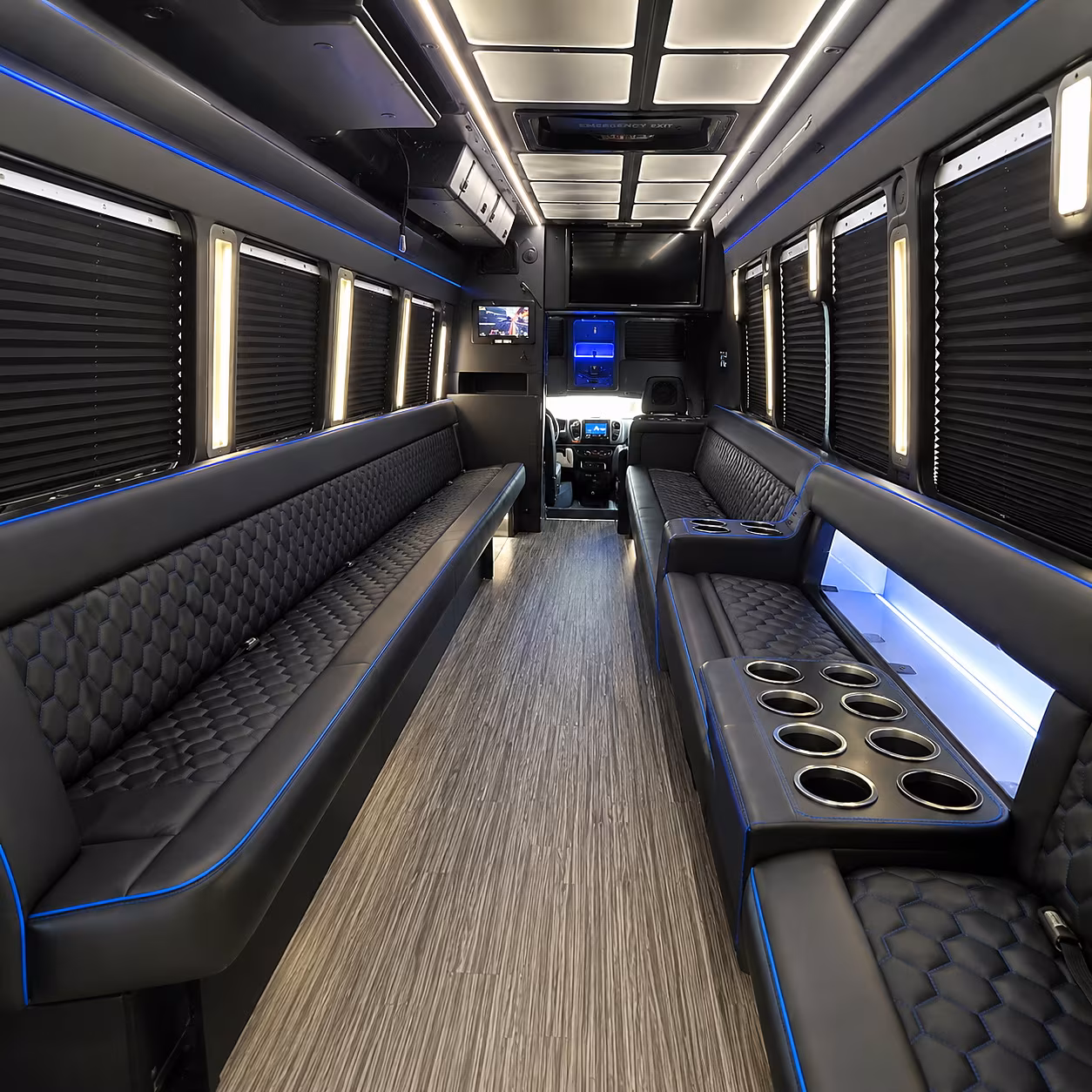 Anchorage Winery Tour & Pub Crawl Transportation party bus interior